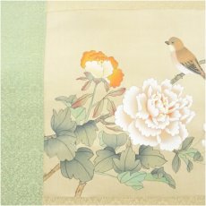 画像4: 石舟筆　花鳥図　肉筆絹本掛軸（箱付） (4)