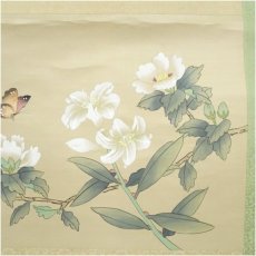画像3: 石舟筆　花鳥図　肉筆絹本掛軸（箱付） (3)