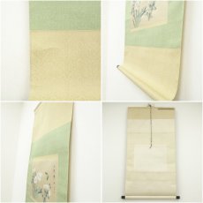 画像8: 石舟筆　花鳥図　肉筆絹本掛軸（箱付） (8)