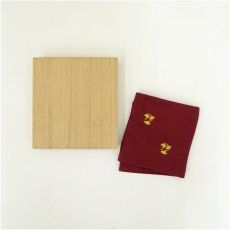 画像1: 龍村美術　織物謹製　流水地紋銀杏帛紗（箱付） (1)