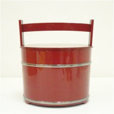 画像2: 若島孝雅造　皆朱手桶（共箱） (2)