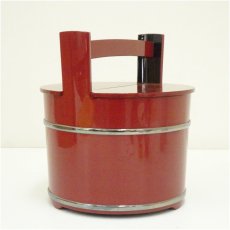 画像4: 若島孝雅造　皆朱手桶（共箱） (4)