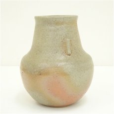 画像3: 藤原敬介造 備前志野耳付壺(共箱) (3)