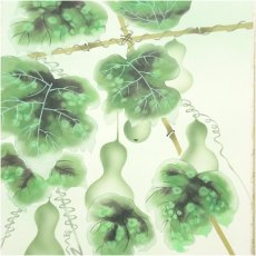 画像3: 美峰筆　六瓢図　肉筆絹本掛軸（共箱） (3)