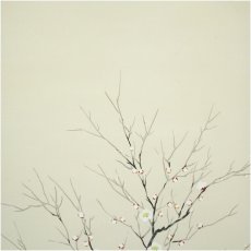 画像3: 美舟筆　紅白梅　肉筆絹本掛軸（共箱） (3)