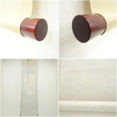 画像8: 岩本桂象筆　松上双鶴　肉筆絹本掛軸（共箱） (8)