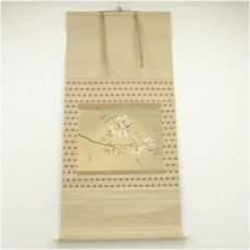 画像1: 今井景樹筆　夜桜　肉筆絹本掛軸（共箱） (1)