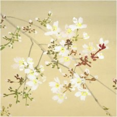 画像4: 今井景樹筆　夜桜　肉筆絹本掛軸（共箱） (4)