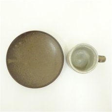 画像4: 益子焼　中村文昌造　鉄釉　組珈琲6客（共箱） (4)