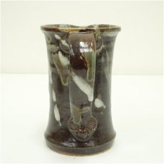 画像3: 益子焼　木村充造　二彩流文水注（共箱） (3)