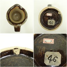 画像6: 益子焼　木村充造　二彩流文水注（共箱） (6)