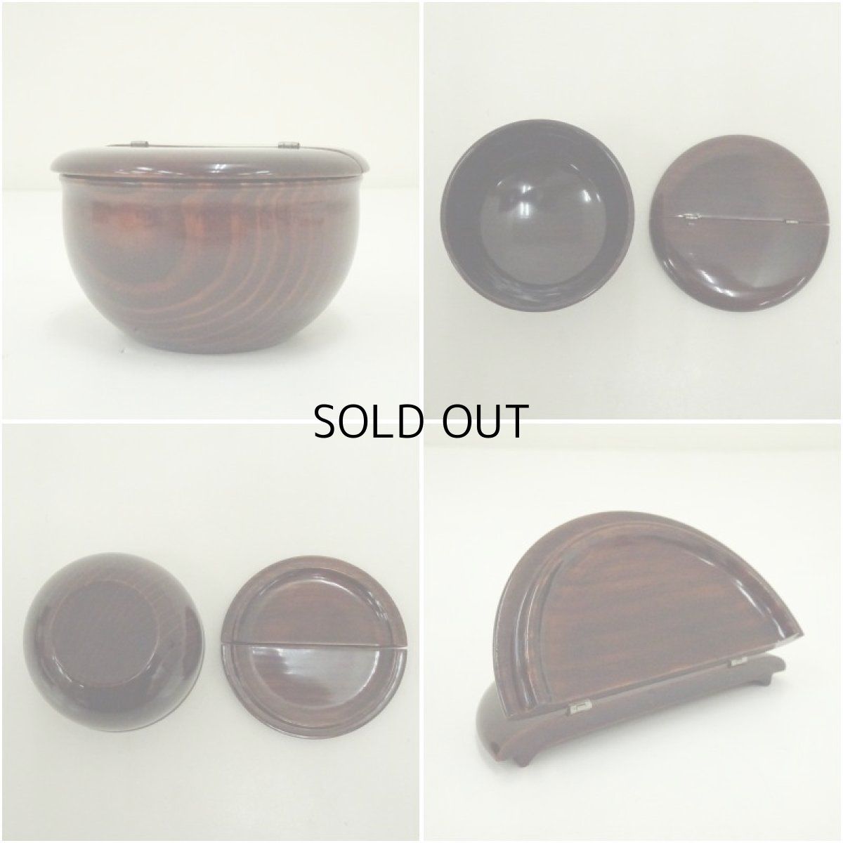 画像6: 溜塗　老松茶入（仕覆付）（箱付） (6)