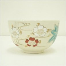 画像3: 加藤昌山造　色絵雲錦流し茶碗（箱付） (3)