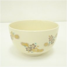 画像2: 京焼　定靖造　色絵桔梗茶碗（箱付） (2)