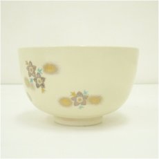 画像4: 京焼　定靖造　色絵桔梗茶碗（箱付） (4)