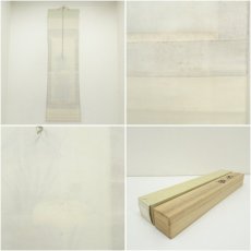 画像9: 朝陽筆　菖蒲図　肉筆絹本掛軸（共箱） (9)