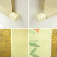 画像7: 華光筆　四季花　肉筆絹本掛軸（共箱） (7)