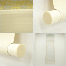 画像8: 逢舟筆　松上双鶴　肉筆絹本掛軸（箱付） (8)