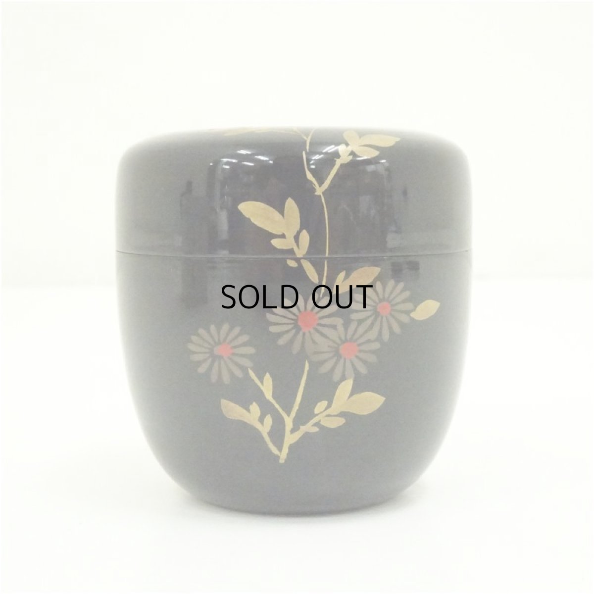 画像3: 漆塗　草花蒔絵中棗（箱付） (3)