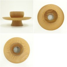 画像6: 木地天目台（箱付） (6)