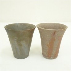 画像2: 備前焼　陶吉造　杯ペア（共箱） (2)