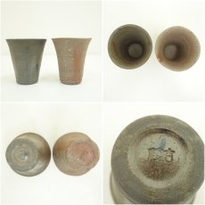 画像6: 備前焼　陶吉造　杯ペア（共箱） (6)