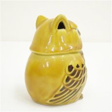 画像3: 九谷焼　木田弘之造　色釉梟香炉（共箱） (3)