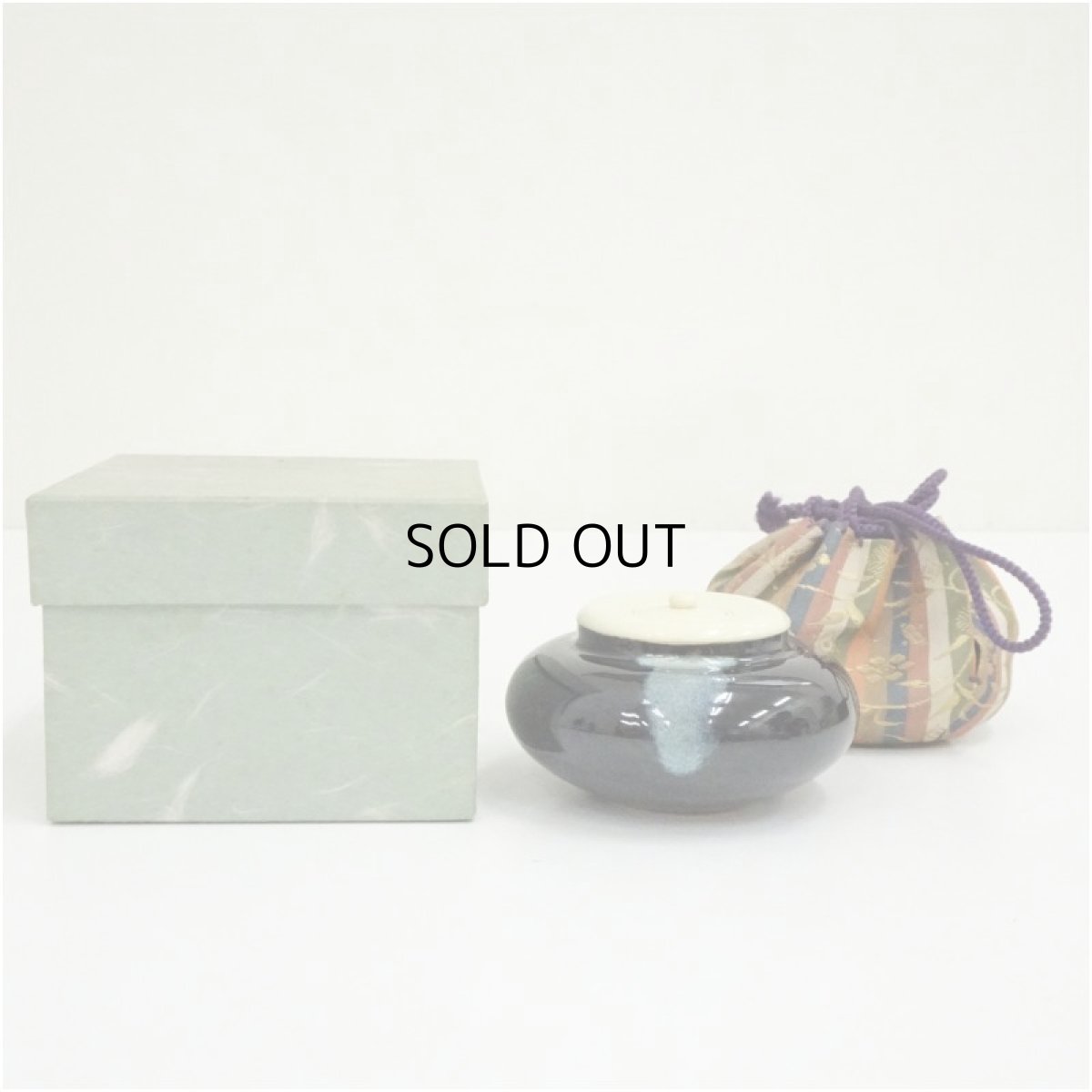 画像1: 大海茶入（仕覆付）（箱付） (1)