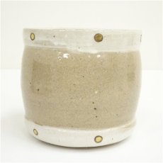 画像3: 萬古焼　三藤窯　賢豊造　太鼓建水（箱付） (3)