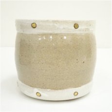 画像4: 萬古焼　三藤窯　賢豊造　太鼓建水（箱付） (4)