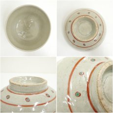 画像6: 萬古焼　三藤窯　賢豊造　赤絵雲鶴茶碗（箱付） (6)