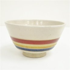 画像1: 犬山焼　犬山本窯　尾関作十郎造　桜紋輪線茶碗 (1)