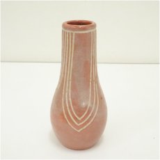 画像1: 作家物　赤楽笹文杓立 (1)