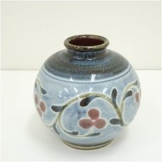 画像2: 河井久造　唐草紋壷（共箱） (2)