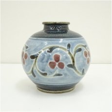 画像4: 河井久造　唐草紋壷（共箱） (4)