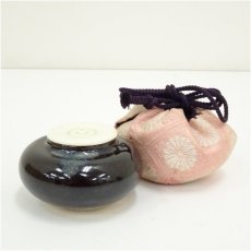 画像1: 景山造　大海茶入（仕覆付） (1)