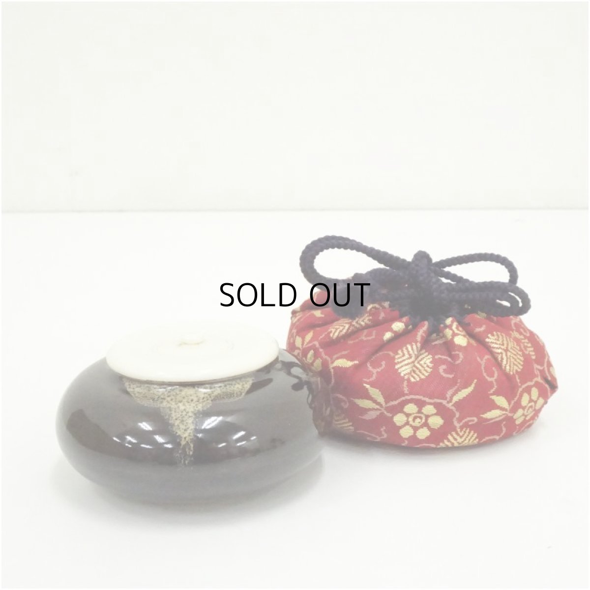 画像1: 大海茶入（仕覆付） (1)