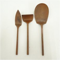 画像2: 炭道具　銅灰匙3本セット（箱付） (2)