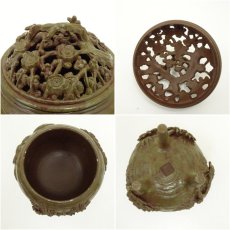 画像7: 狩野雅信造　松竹梅香炉（共箱） (7)