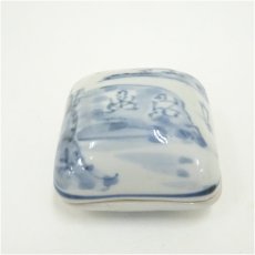 画像2: 竹徳造　古染香合（共箱） (2)