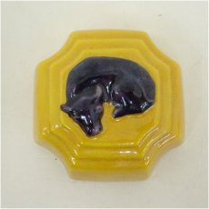 画像4: 黄交趾干支丑香合 (4)