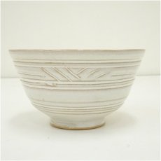 画像2: 作家物　三島手喜文字茶碗（箱付） (2)