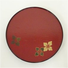 画像3: 輪島塗　朱花図銘々皿5客（共箱） (3)