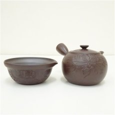画像2: 萬古焼　伊藤実山造　煎茶器揃（共箱） (2)
