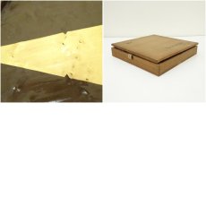 画像7: 意求一閑造　漆塗籠地七方盆（共箱） (7)