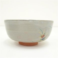 画像3: 京焼　橋本紫雲造　色絵草花茶碗（箱付） (3)