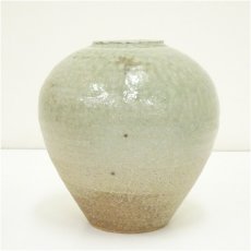 画像4: 益子焼　菊池昭造　灰釉壷（共箱） (4)