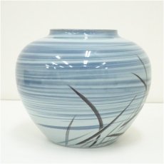 画像3: 九谷焼　山上竹鳳造　瑞穂花瓶（共箱） (3)