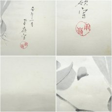 画像6: 南嶺筆　水仙　肉筆紙本掛軸（紙箱） (6)