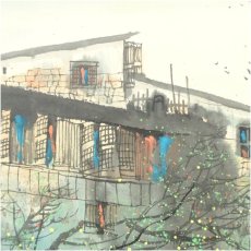 画像3: 愛新覚羅福文筆　南国水郷　風景　肉筆紙本掛軸（共箱） (3)